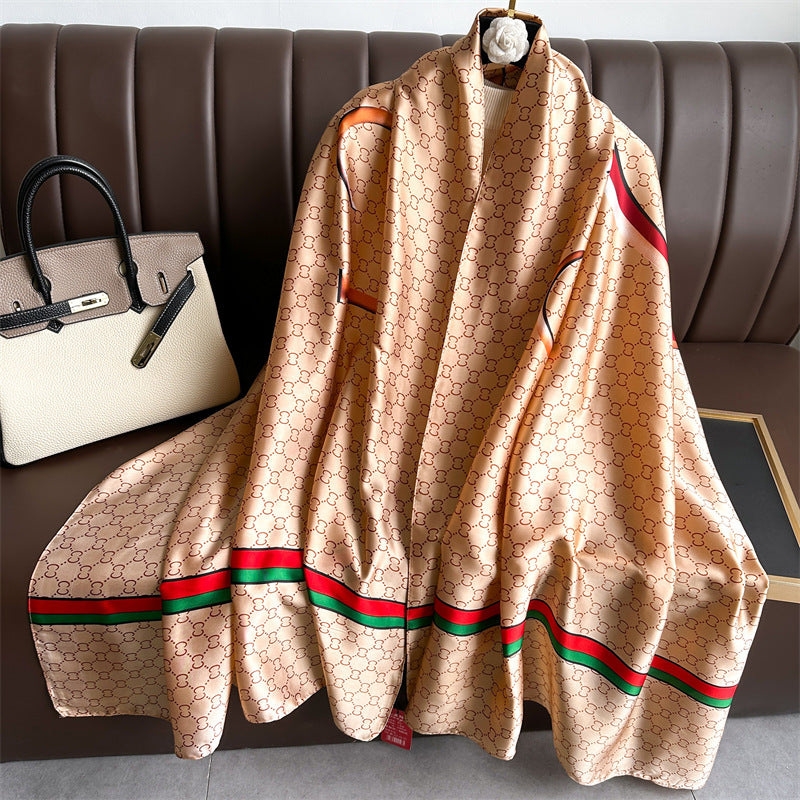 Long Printed Fashion Silk Scarf