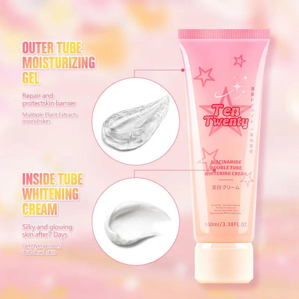TEN TWENTY 2IN1 Double Tube Niacinamide Whitening Cream