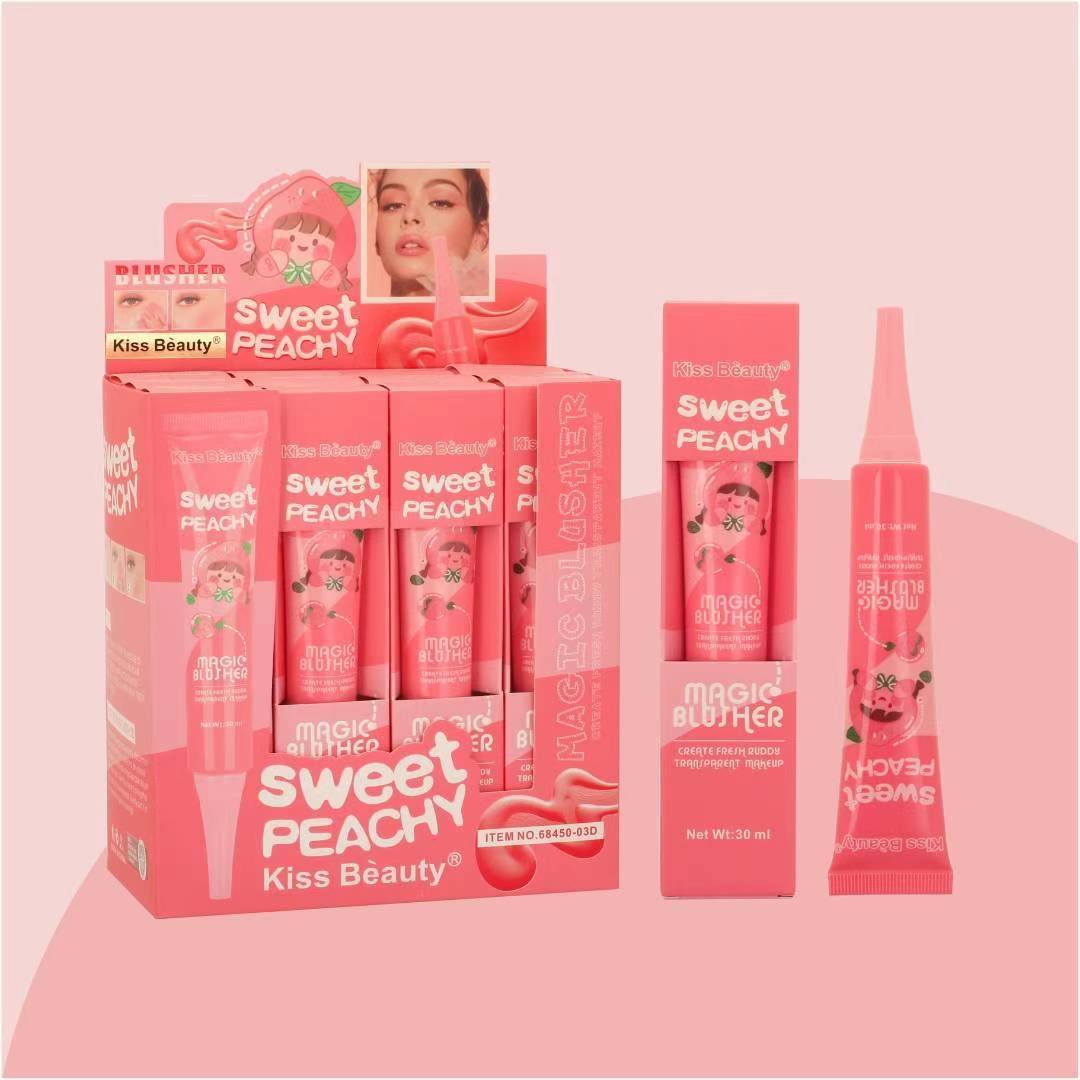 Peach-Perfect Glow in One Swipe – KISS BEAUTY Sweet Peachy Magic Blusher 🍑✨