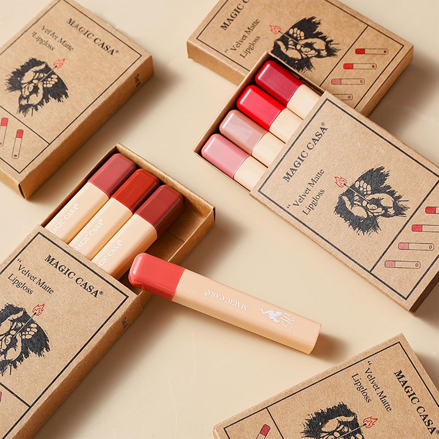 MAGIC CASA Match Box Lip Glaze Set