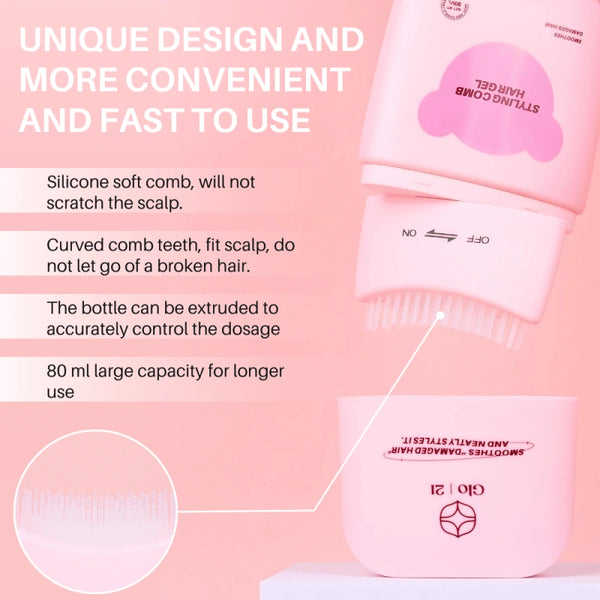 GLO21 Shaping Hair Gel with Styling Comb