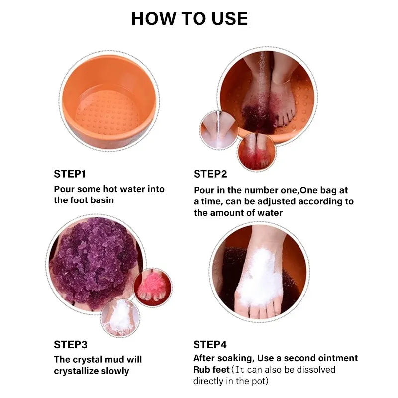 BUY 1 GET 2! Crystal Mud Foot Bath Jelly Salt for Foot Spa