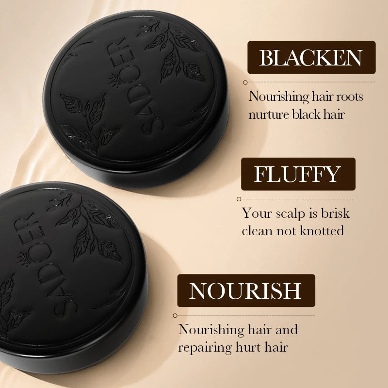 SADOER Polygonum Black Hair Soap Shampoo 100g