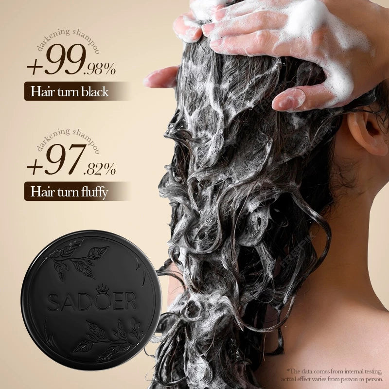 SADOER Polygonum Black Hair Soap Shampoo 100g