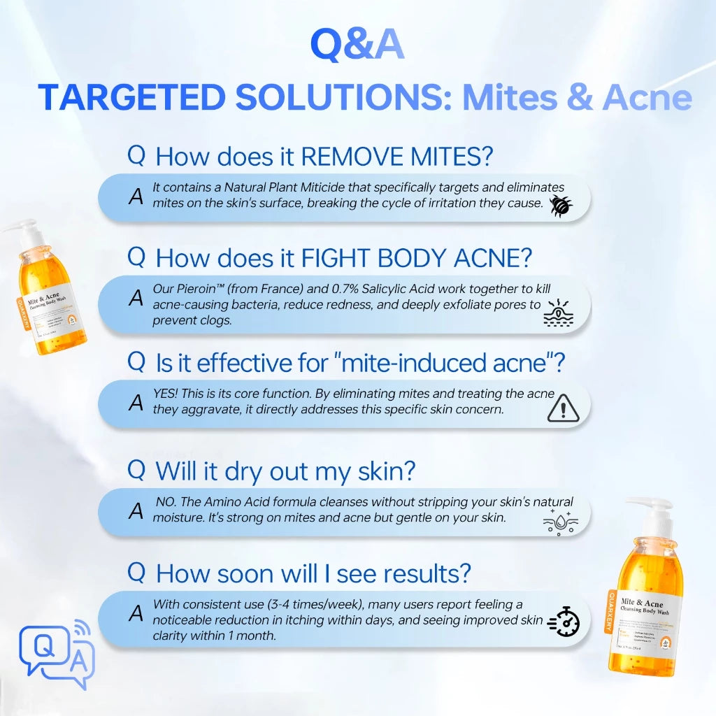 QUARXERY Mite & Acne Cleansing Body Wash 250ml