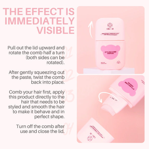 GLO21 Shaping Hair Gel with Styling Comb
