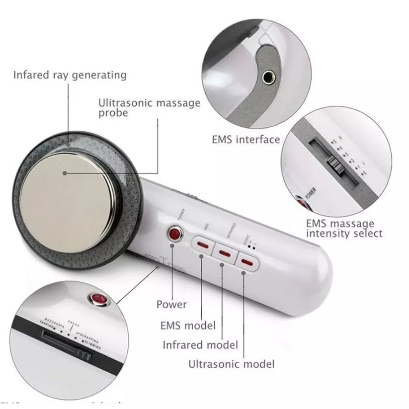 Visage 3 in 1 Body Slimming Machine Lipo Cavitation Fat Burner Anti Cellulite Body Massager