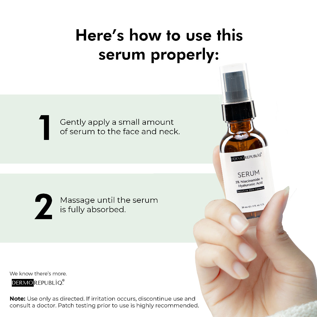 Dermorepubliq 5% Niacinamide + Hyaluronic Acid Sensitive Skin Formula Serum - 30 mL