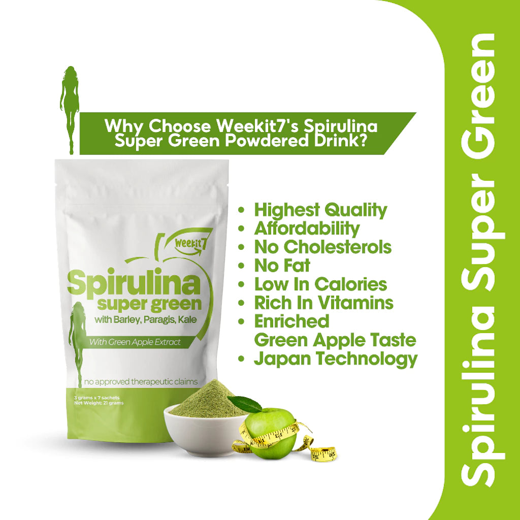 Weekit7 Spirulina Super Green Powder