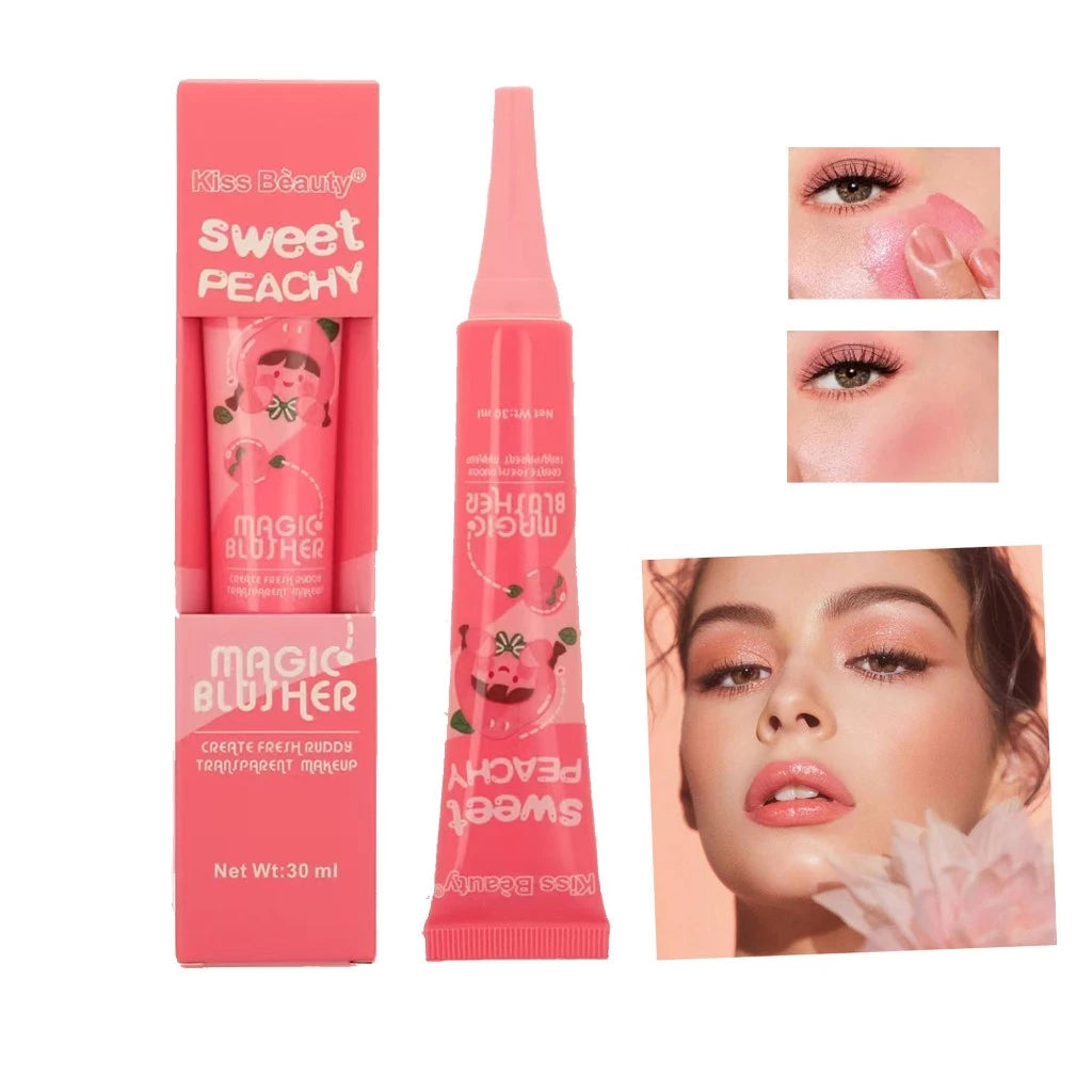 Peach-Perfect Glow in One Swipe – KISS BEAUTY Sweet Peachy Magic Blusher 🍑✨
