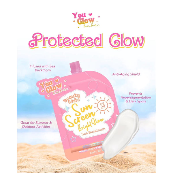 YOU GLOW BABE Beauty White Sunscreen Bright Glow SPF50 PA+++