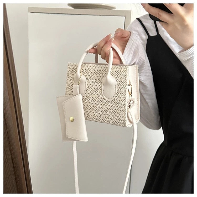 2-IN-1 Woven Sling Bag & Wallet Set