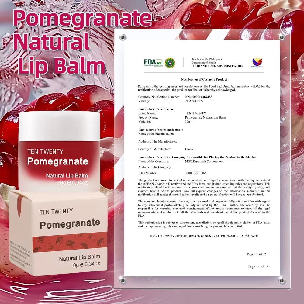BUY 1 TAKE 1 | TEN TWENTY Pomegranate Lip Balm
