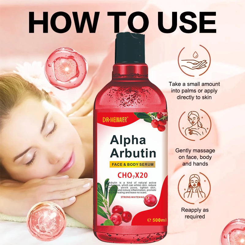 Alpha Arbutin Face & Body Serum 500ml