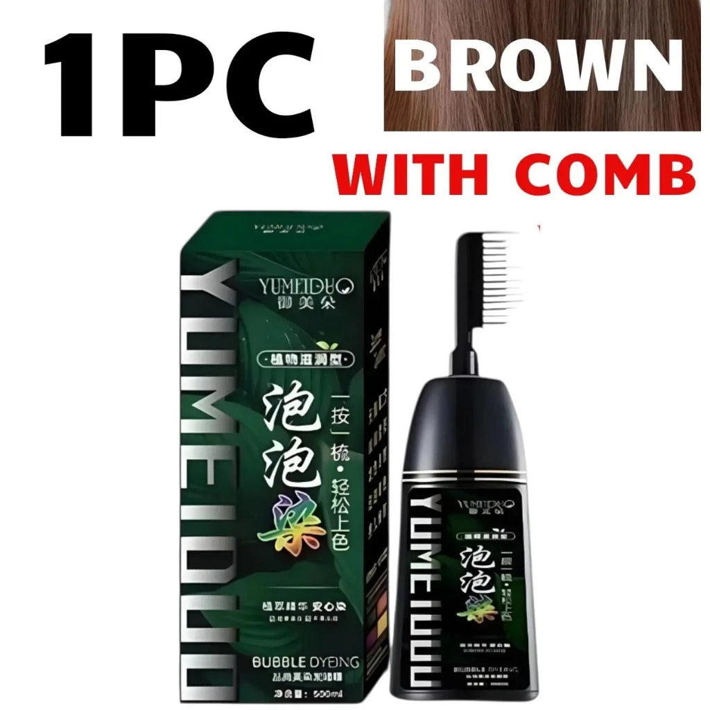 Herbal Hair Dye Shampoo with Comb 500ml