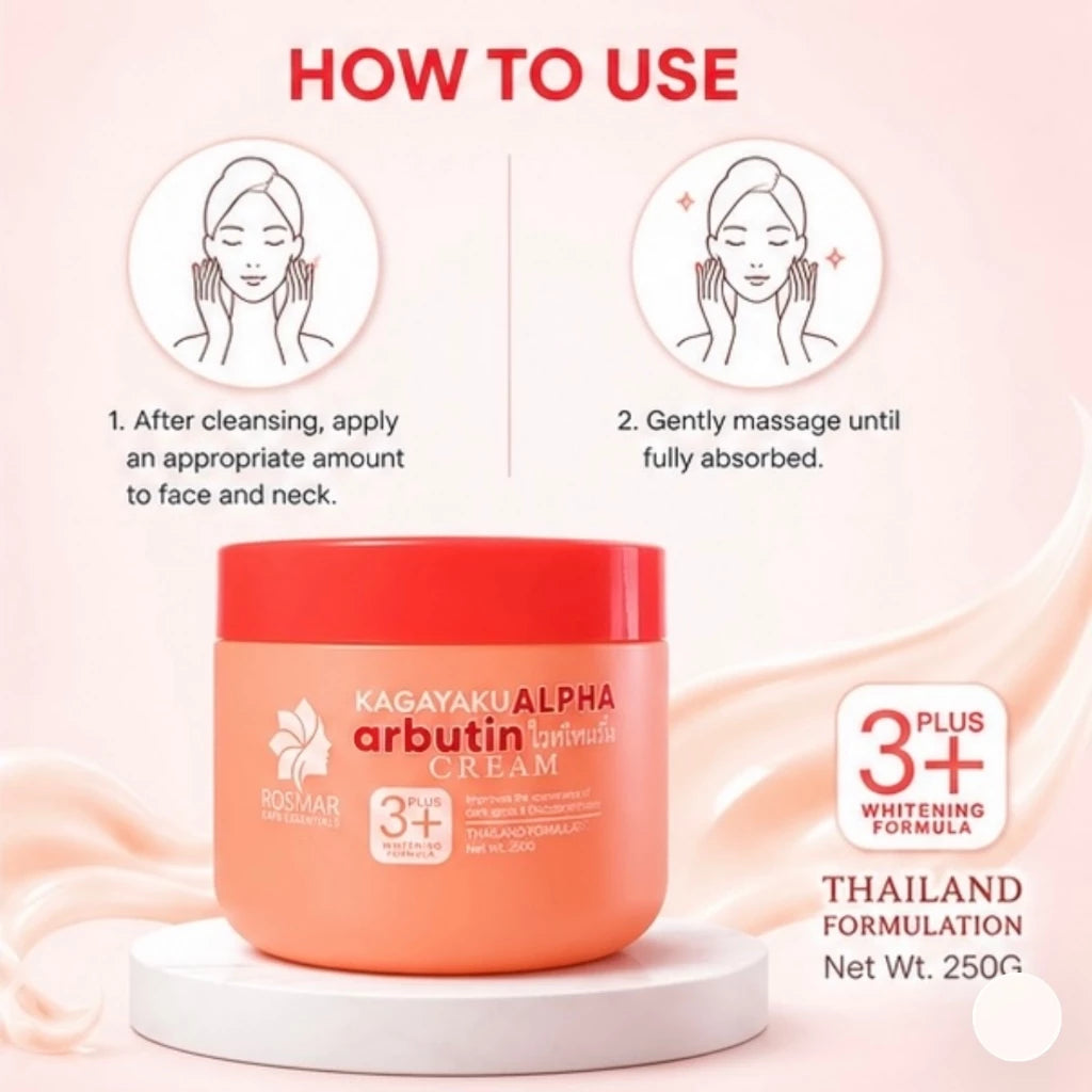 ROSMAR KAGAYAKU Alpha Arbutin Cream 3+ Whitening Booster