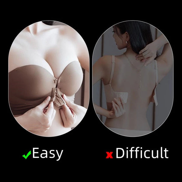 Front Buckle Strapless Anti-Slip Push Up Bra