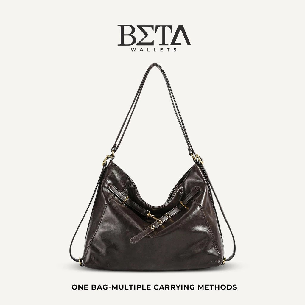 Leather Belt Motif 2-way Shoulder Bag