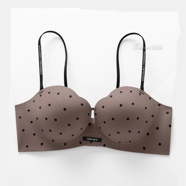 Polka Dot Seamless Push Up Bra