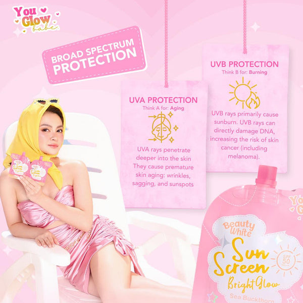 YOU GLOW BABE Beauty White Sunscreen Bright Glow SPF50 PA+++