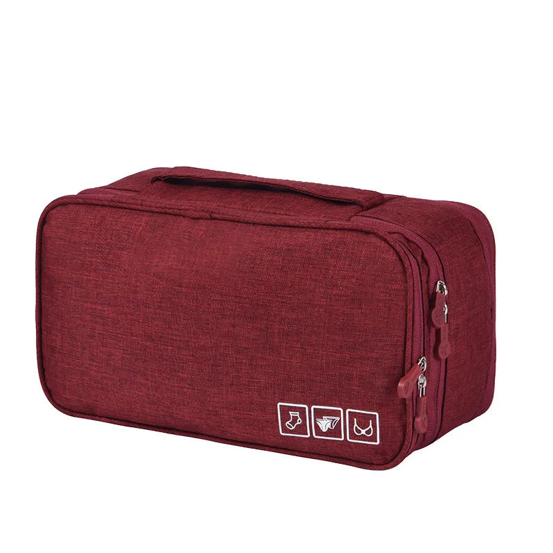 Multi-Compartment Undergarment Travel Organizer Bag