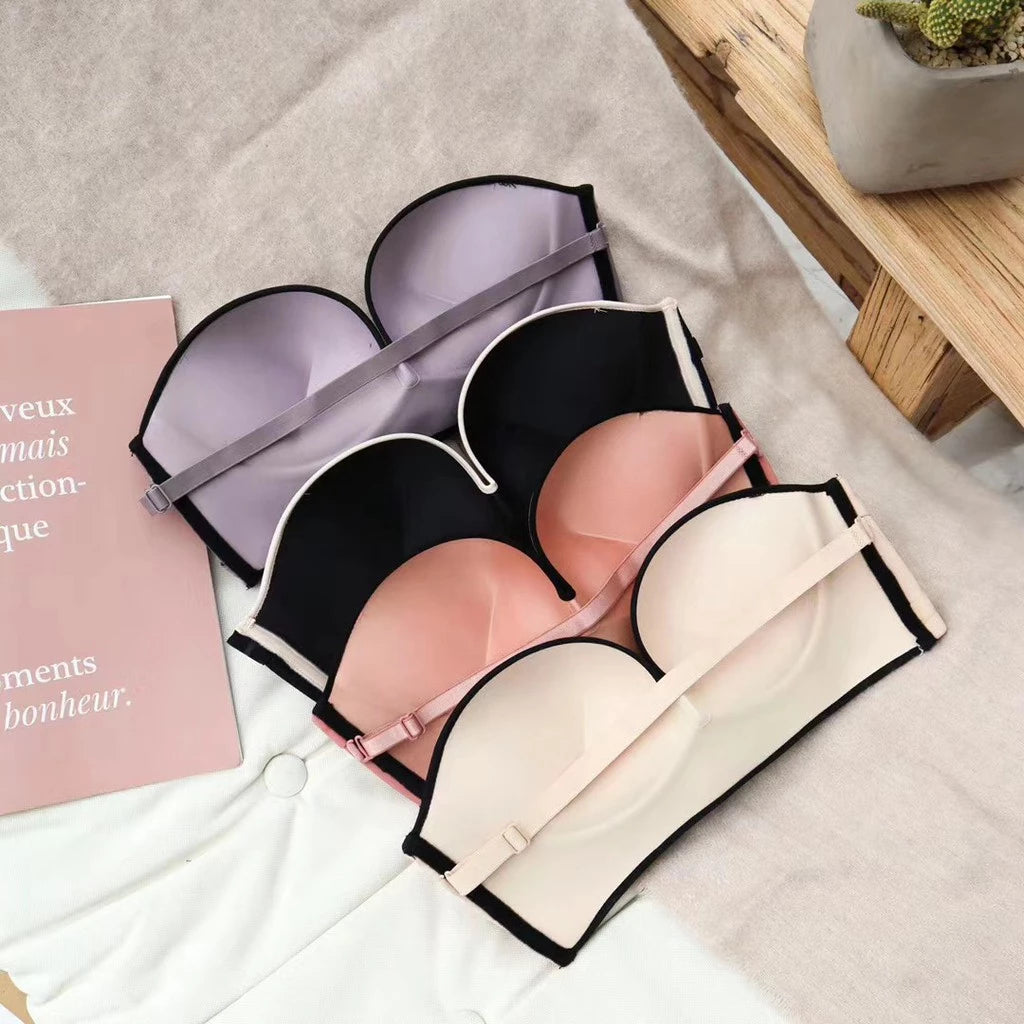 Strapless Front Buckle Push Up Bra