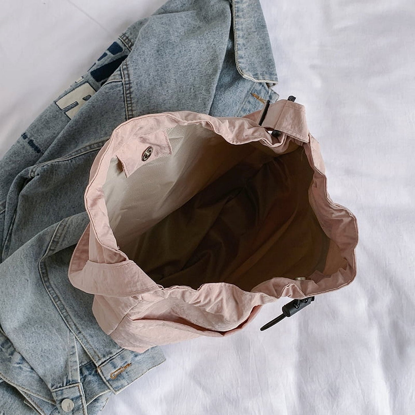 Nylon Drawstring Crossbody Bag