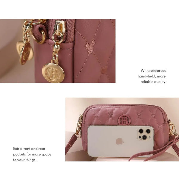 Three-layer Zipper Fashion Sling Bag
