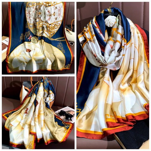 Long Printed Fashion Silk Scarf
