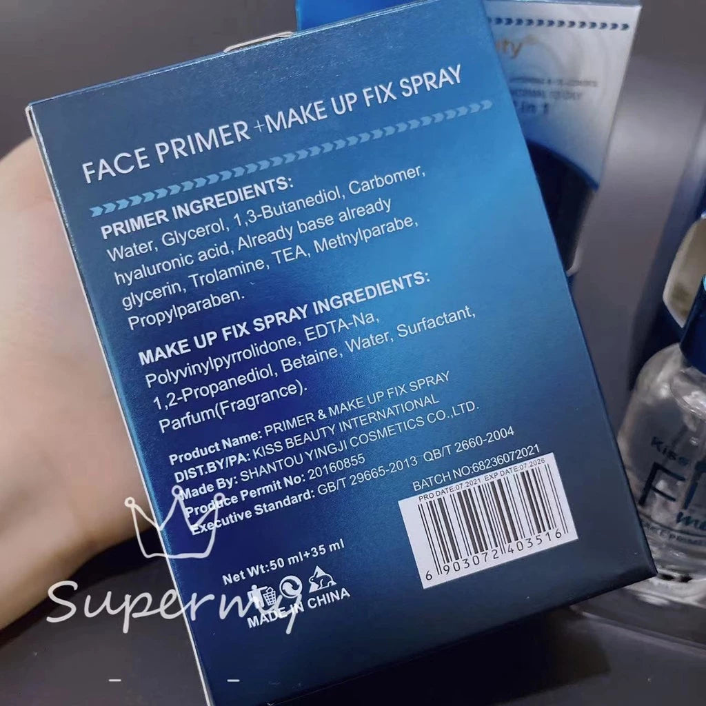 Flawless Look That Lasts All Day – KISS BEAUTY Primer & Fix Spray Set ✨