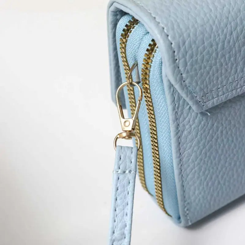 2-IN-1 Double Zipper Long Wallet Bag with Coin Purse