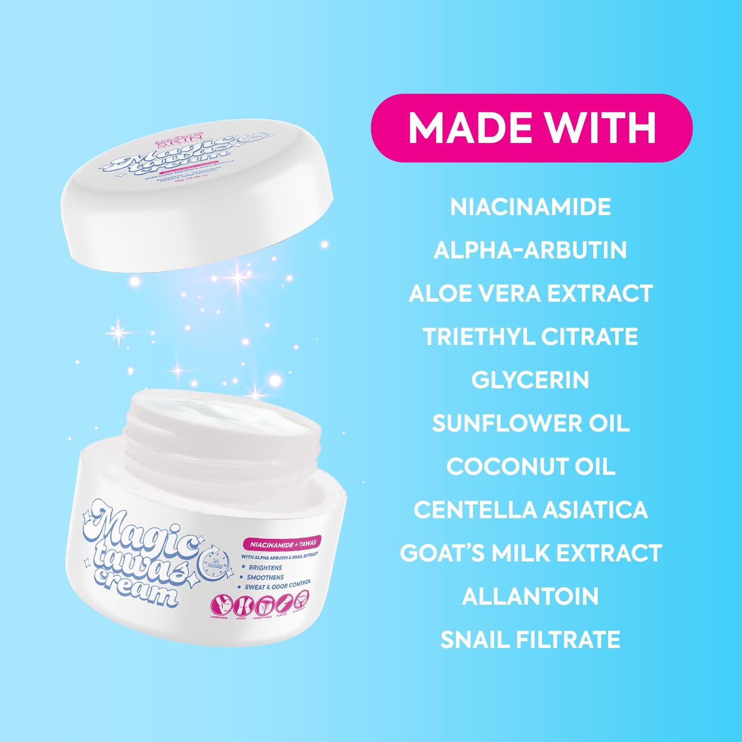 Hikari Magic Tawas Cream Underarm Whitening 10g