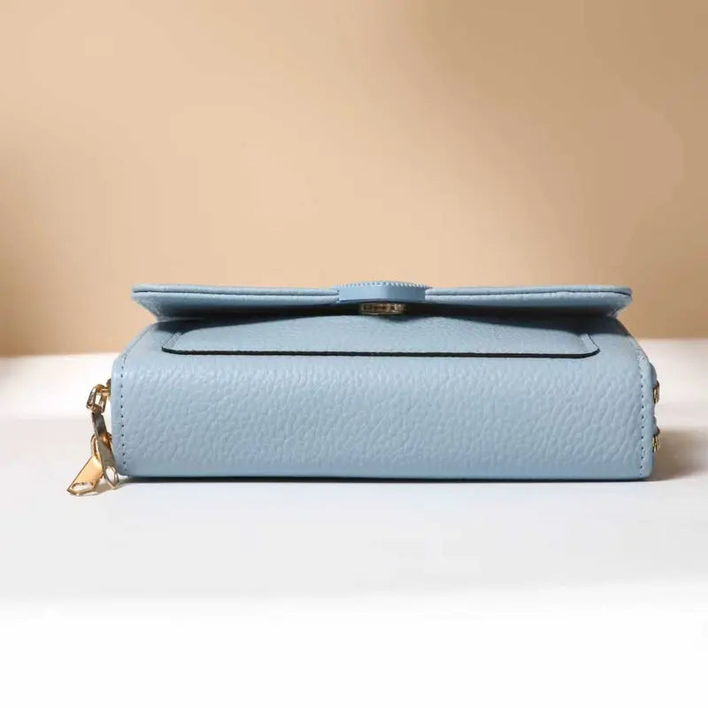 2-IN-1 Double Zipper Long Wallet Bag with Coin Purse