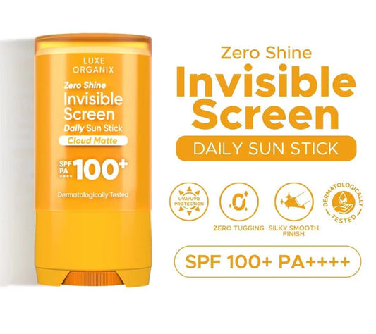 LUXE ORGANIX Zero Shine Invisible Screen Daily Sun Stick SPF 100 17g