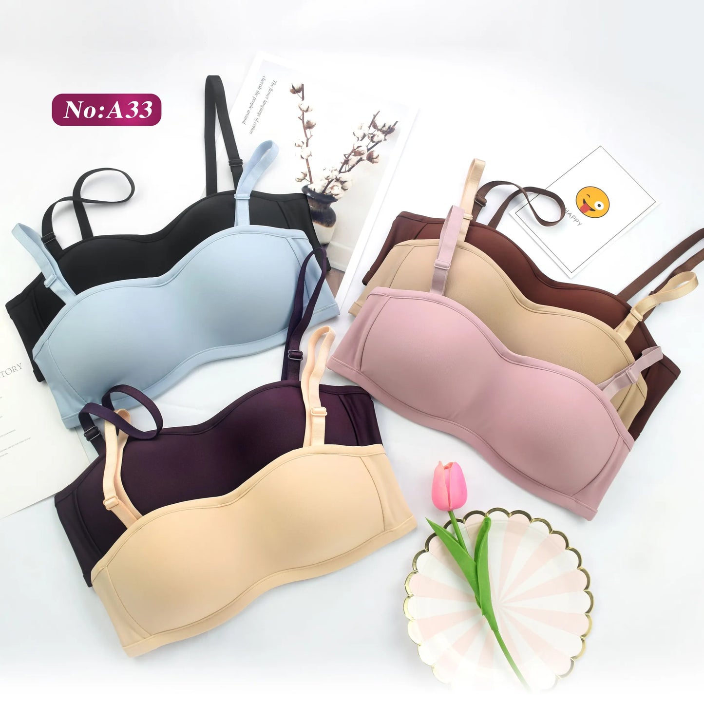 Non Wire Tube Bra