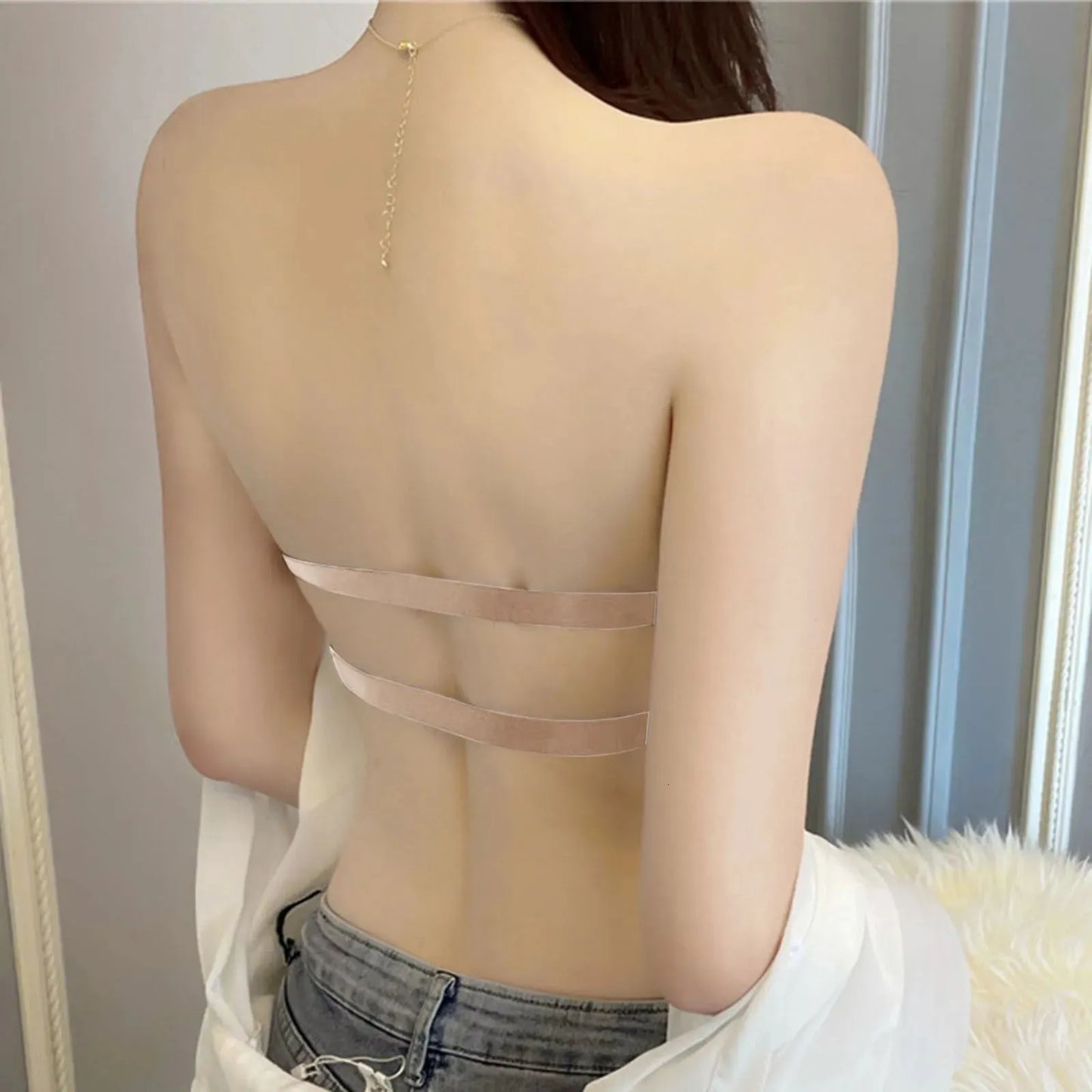 Seamless Strapless Push Up Backless Bra