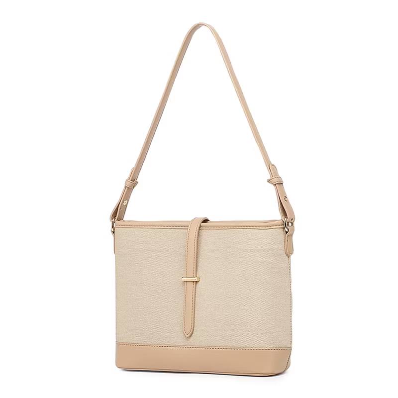 Sweet Stitching Color Underarm Bucket Bag