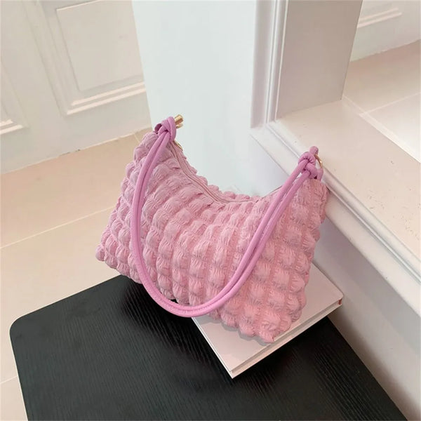 Soft Pleated Bubble Bag