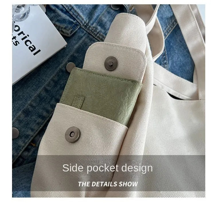 2-in-1 Canvas Tote Bag with Coin Purse