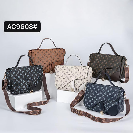 Luxury Curved-Flap Monogram Sling Bag
