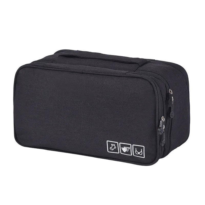 Multi-Compartment Undergarment Travel Organizer Bag
