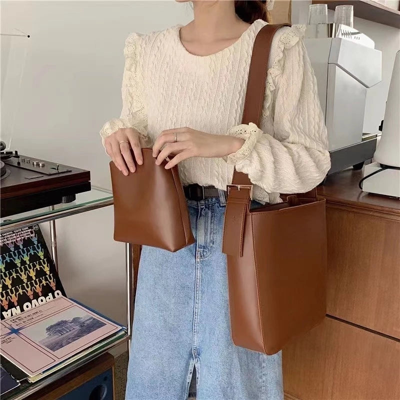 2 IN 1 Retro Bucket Bag