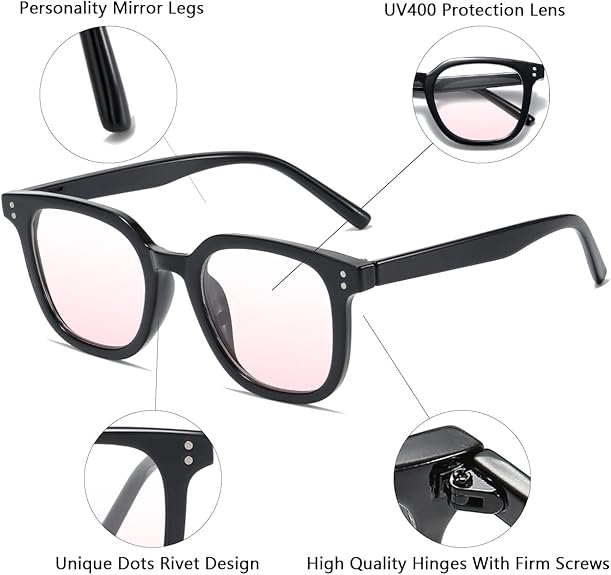 New Blush Gradient Glasses for Women's Plain Fashion