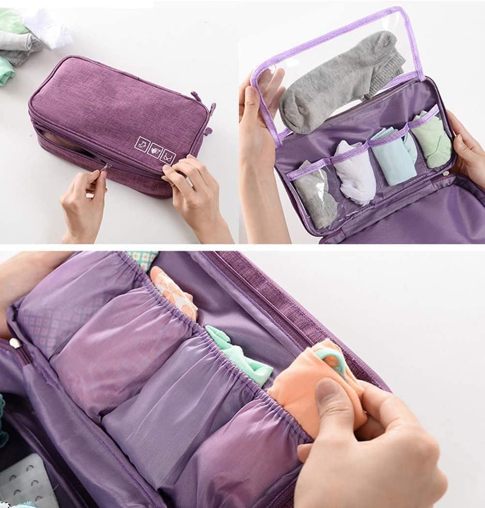 Multi-Compartment Undergarment Travel Organizer Bag