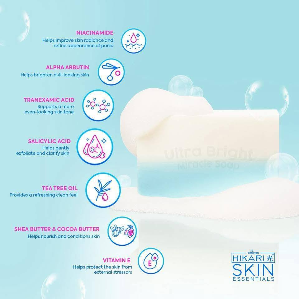 Hikari Skin Essentials: Ultra Bright Miracle Soap