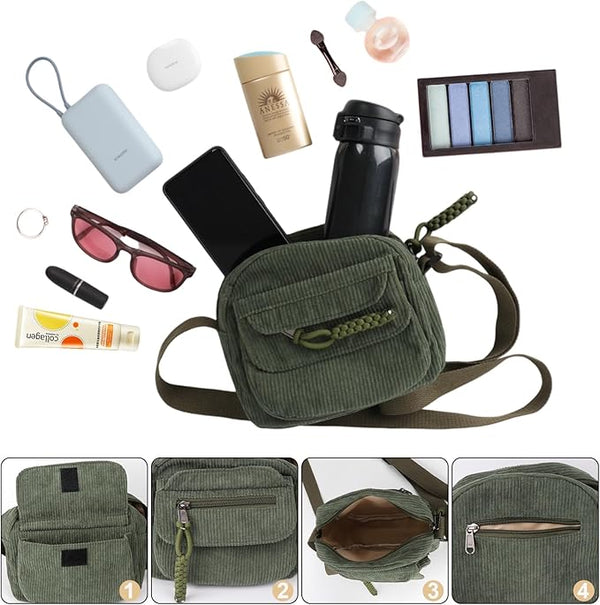 Corduroy Crossbody Bag