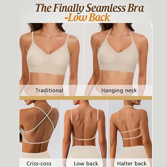 Wirefree Seamless  Low Back Bra