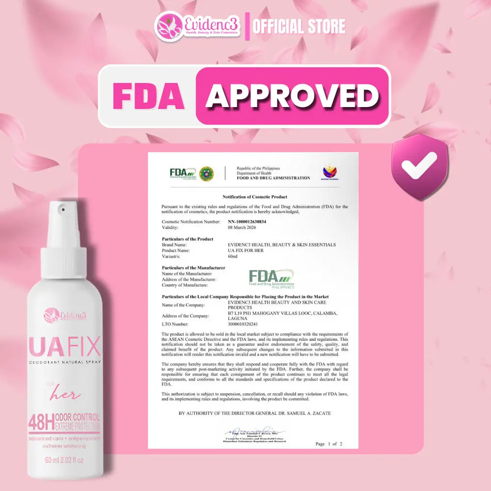 UA FIX Deodorant Spray for Him & Her