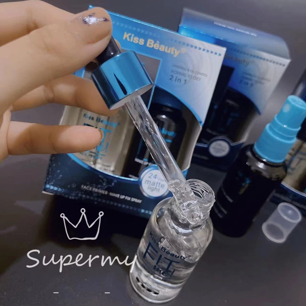 Flawless Look That Lasts All Day – KISS BEAUTY Primer & Fix Spray Set ✨