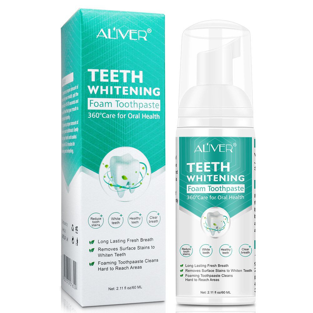 ALIVER TEETH WHITENING FOAM TOOTHPASTE